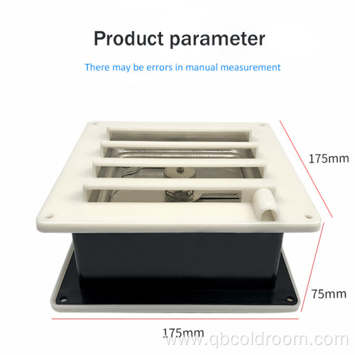 Square cold room balance pressure release window